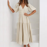 Bethany - Puff Sleeves Maxi Dress