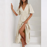 Bethany - Puff Sleeves Maxi Dress