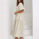 Bethany - Puff Sleeves Maxi Dress