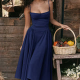 Nina - Sleeveless Corset Midi Dress