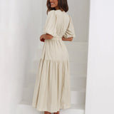 Bethany - Puff Sleeves Maxi Dress