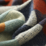 Caroline - Loose Turtleneck Plaid Knitted Jumper