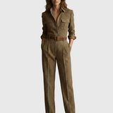 Elga – modern jumpsuit i tweed