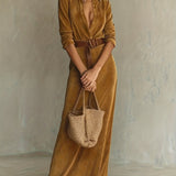 Aurelia | Belted Suede Dress