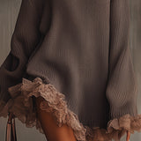Niena | Classic Pleated Knit Midi Dress