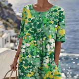 Elena | Loose and Lightweight Floral Midi Dress