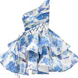 Daphne | Floral One Shoulder Mini Dress