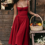 Nina - Sleeveless Corset Midi Dress
