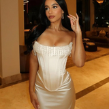 Zahra - Stunning Satin Midi Dress
