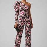 Yllana - Purple Puff One Shoulder Midi Dress