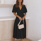 Bethany - Puff Sleeves Maxi Dress