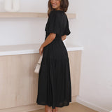 Bethany - Puff Sleeves Maxi Dress
