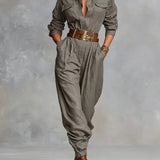 Megan | Linen-Cotton Jumpsuit