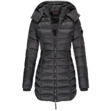 Elisa - Comfortable Hooded And Zippered Down Jacket