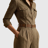Elga – modern jumpsuit i tweed