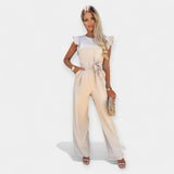 Jumpsuit för dam med fjärilsärmar