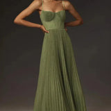 Isabella | Pleated tulle midi dress