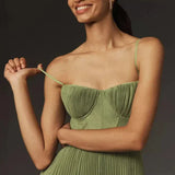 Isabella | Pleated tulle midi dress