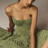 Isabella | Pleated tulle midi dress
