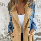 Marites - Denim and camel coat