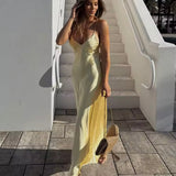 Nikka - Long Satin Slip Maxi Dress