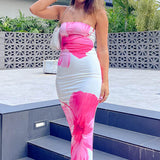 Arizona - Floral Mesh Maxi Dress