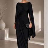 Lyssa – Pleated Drape Maxi Dress