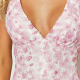 Farida - Pink Lace Maxi Dress