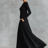 Rubi | Elegant Black Maxi Dress