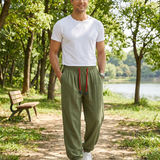 Men's Harem Pants – Comfortable Cotton Linen Joggers for Casual Outings