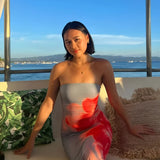 Lotus - Bandeau Flower Midi Dress