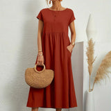 Gabrielle | Flowing Midi Dress with Timeless Elegance