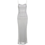 AURELIA - LACE MESH MAXI DRESS
