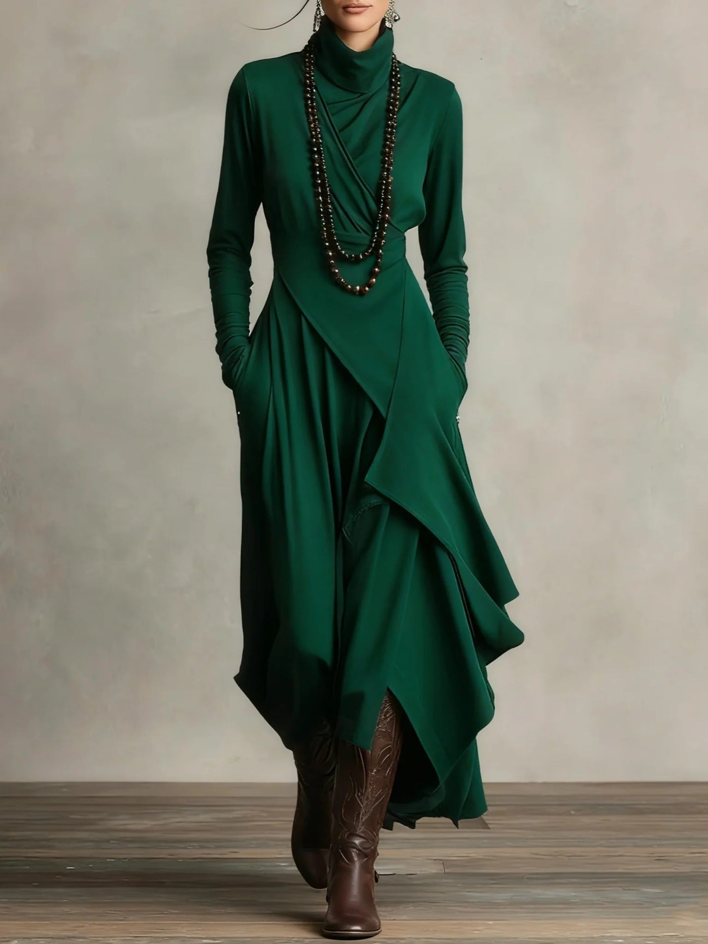 Natalie | Elegant Draped Dress