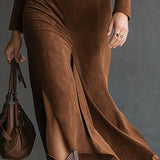 Eleanor | Suede Midi Dress