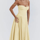 Nina - Sleeveless Corset Midi Dress
