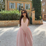Romina | Plaid Print Midi Dress