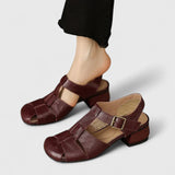 Terézia – eleganta sandaler i skinn