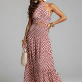 Mickay - Elegant ruched off-the-shoulder Midi Dress