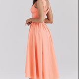 Ariana - V Neck Corset Flare Midi Dress