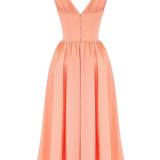 Ariana - V Neck Corset Flare Midi Dress