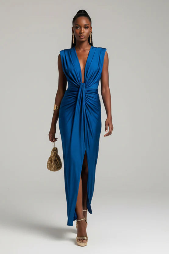 Moriah - Elegant Pleated Maxi Dress