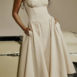 Nina - Sleeveless Corset Midi Dress