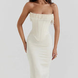 Zahra - Stunning Satin Midi Dress