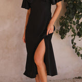Nalani - Butterfly Sleeve Off-Shoulder Maxi Dress