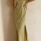Nalani - Butterfly Sleeve Off-Shoulder Maxi Dress