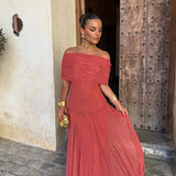 Callie - One Shoulder Mesh Maxi Dress