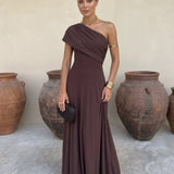 Callie - One Shoulder Mesh Maxi Dress