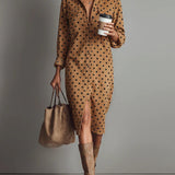 Claudia | Polka Dot Midi Dress