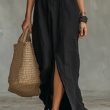 Soline | Relaxed V-Neck Button Maxi Dress